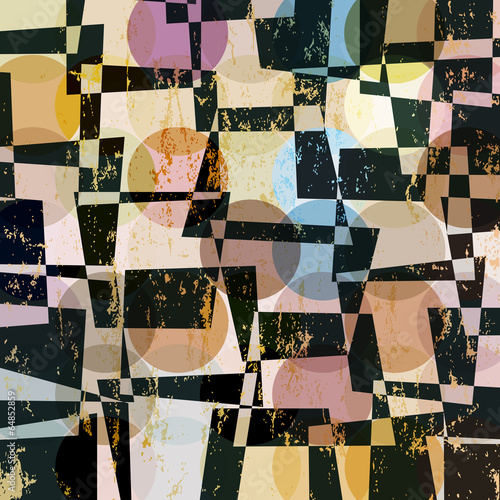 Tapeta ścienna Abstrakcyjny wzór geometryczny, w stylu retro / vintage, z