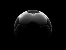 Soccer Ball On Black Background