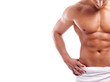 © cristovao31 - Muscular man in towel, isolated on white background