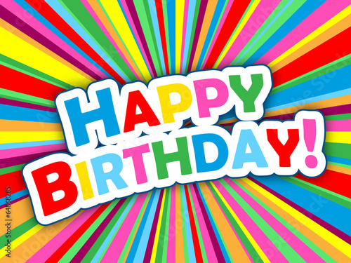 "HAPPY BIRTHDAY" Card (message congratulations party) Poster
