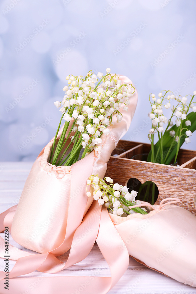 Beautiful lilies of the valley in pointes