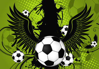 Wall Mural - Soccer Ball theme