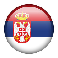 Poster - Serbia flag button