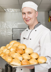 chef preparing food in the kitchen at the restaurant