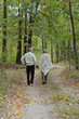 Elderly couple in forest