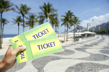 Wall Mural - Tickets to Football Soccer Event in Copacabana Rio Brazil