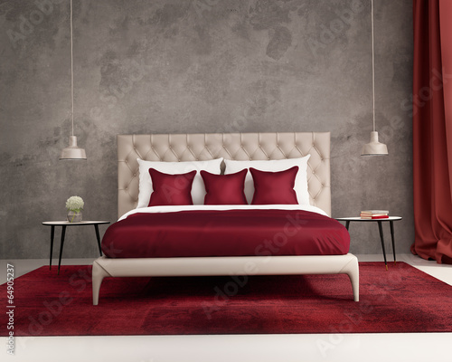 Red And Grey Room / Red And Grey Wall Scheme In Simple Modern Living Room Home Interior Decor Small Apartment Living Room Grey And Red Living Room Apartment Living Room Design - Red and white striped pillow cover with grey felt heart applique.