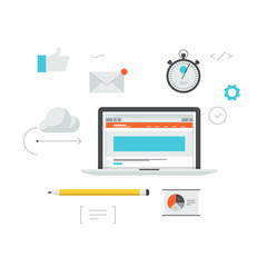 Aufkleber - Web development workflow illustration