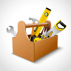 Wall Mural - Carpenter toolbox poster