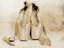Ballet Pointe Shoes On Floor