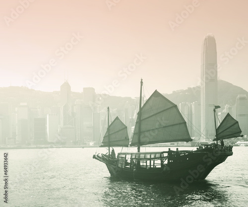 Board z aluminiowym obramowaniem Żeglarstwo portu victoria w hongkongu