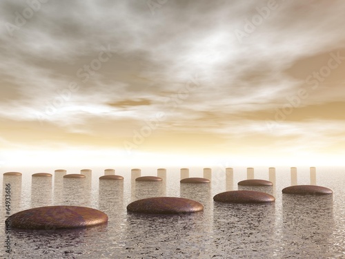 Board z aluminiowym obramowaniem Sposób - 3d render
