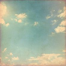 Blue Sky In Grunge Style.