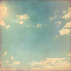 Blue sky in grunge style.