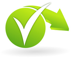 Sticker - valider sur web symbole vert