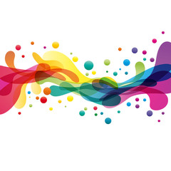 Wall Mural - colored splashes in abstract shape