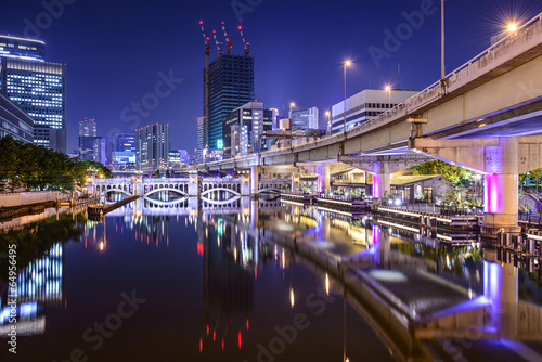 Plakat na papierze fotorealistycznym Osaka, Japonia