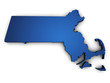 Map Of Massachusetts 3d Shape