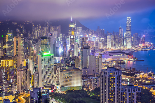 Board z aluminiowym obramowaniem Hongkong, Chiny panoramę