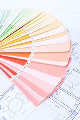 palette of colors designs for interior works