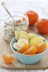 Poster - Fresh fruits and muesli breakfast