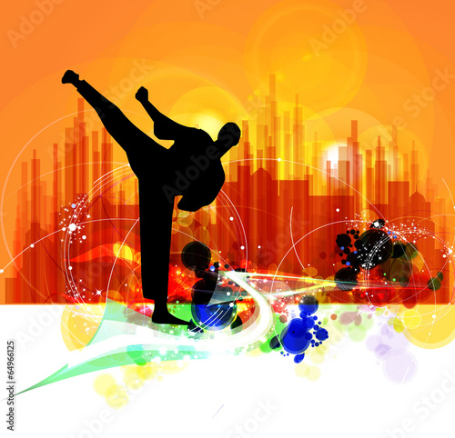Naklejka samoprzylepna Karate
