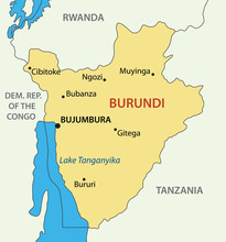 Republic Of Burundi - Vector Map