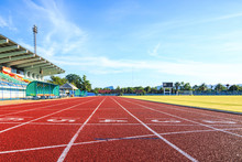 Running Track  In The Morning.