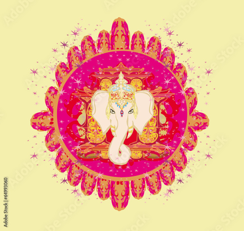 Fotoboard na płycie Twórcze ilustracja hinduskiego Pana Ganesha