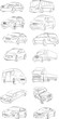 © Andrey Kokidko - set of the draft vector cars of the different types