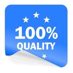 quality blue sticker icon