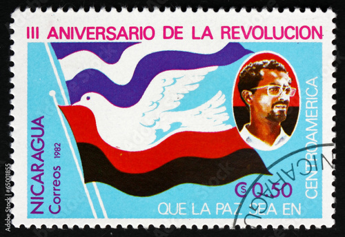 Fotografía Postage stamp Nicaragua 1982 Symbolic Dove