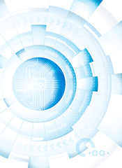 Poster - Abstract technology blue white background.