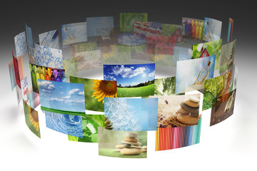 Wall Mural - Collage of images background