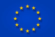 European flag with golden stars