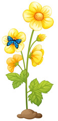 Wall Mural - A plant with yellow flowers