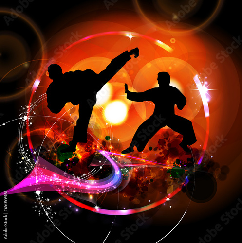 Plakat na papierze fotorealistycznym Karate. 