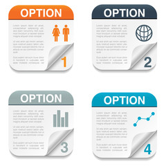 Canvas Print - option backgrounds with folding paper corner