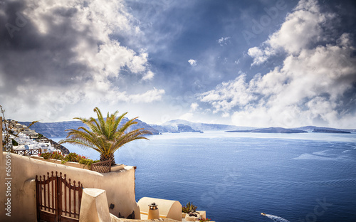 Fotoboard na płycie Wyspa santorini