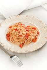 Canvas Print - plate of spaghetti and tomato sauce