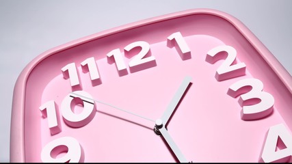 Wall Mural - Close up of a modern analog clock face 