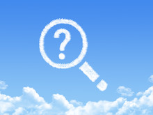 Magnifying Glass And Question Mark Cloud Shape