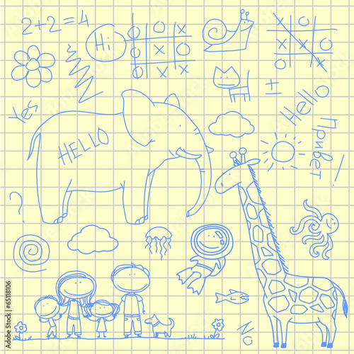 Tapeta ścienna Doodles