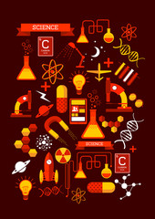 Wall Mural - creative science elements