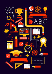 Wall Mural - creative education elements