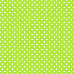 Wall Mural - Seamless green polka dot background