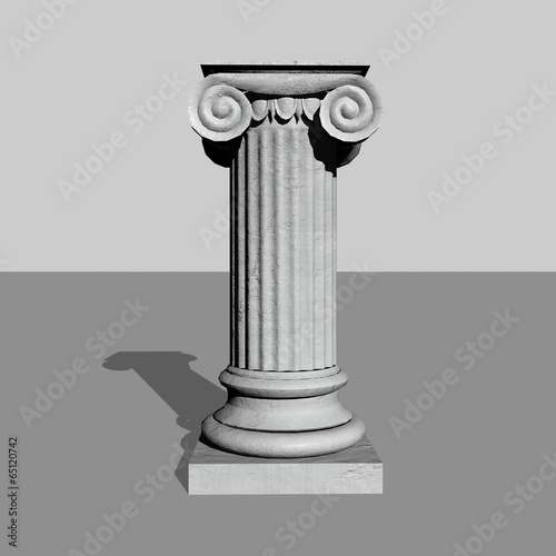 Board z aluminiowym obramowaniem Kamień kolumna - 3d render