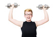 © Elnur - Man with dumbbells isolated on white