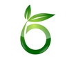 logo symbol icon global nature health leaf initials O b