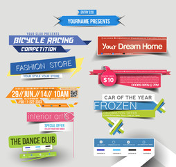 collection of sale discount styled website design template